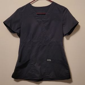 Grey's anatomy scrub set, dark gray, size XS, pants are XSL.